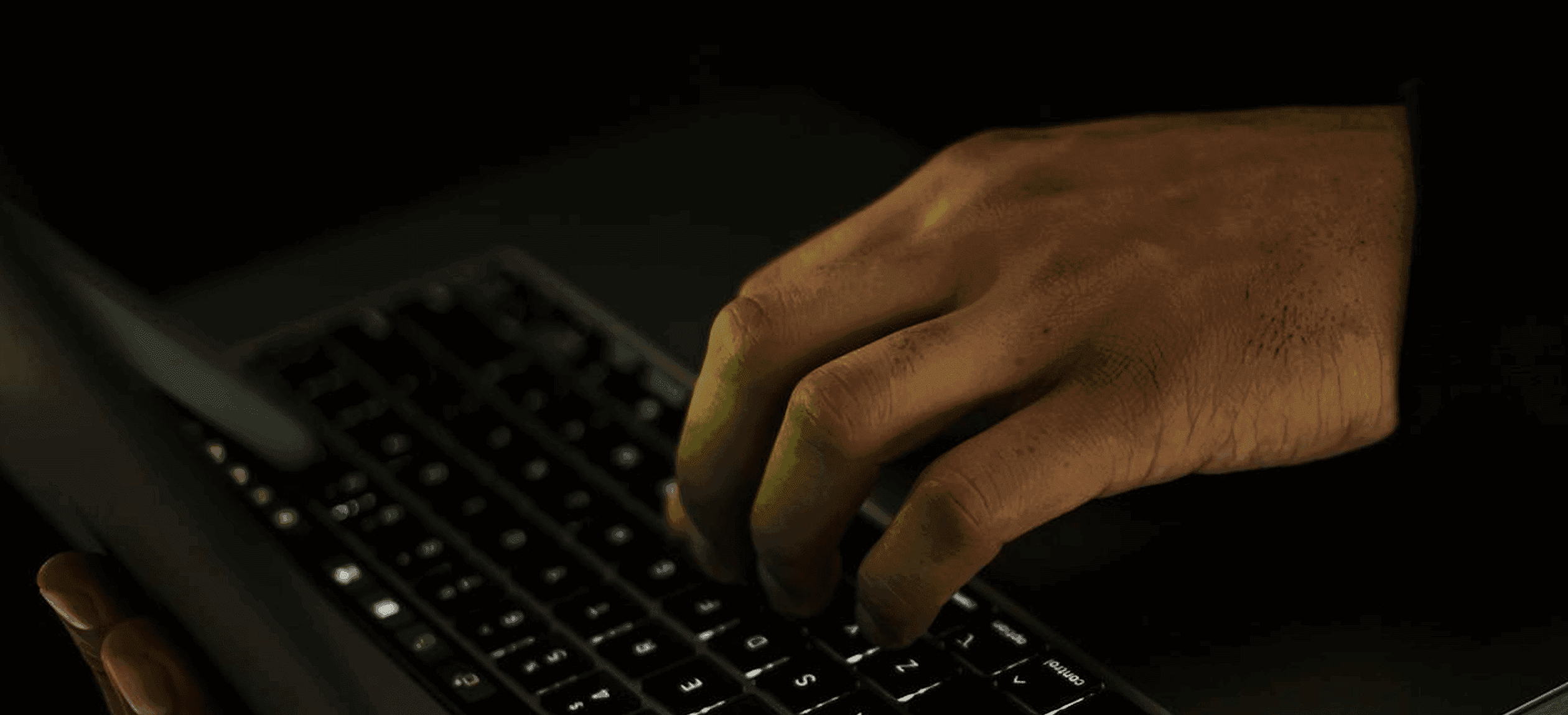 Person working on laptop